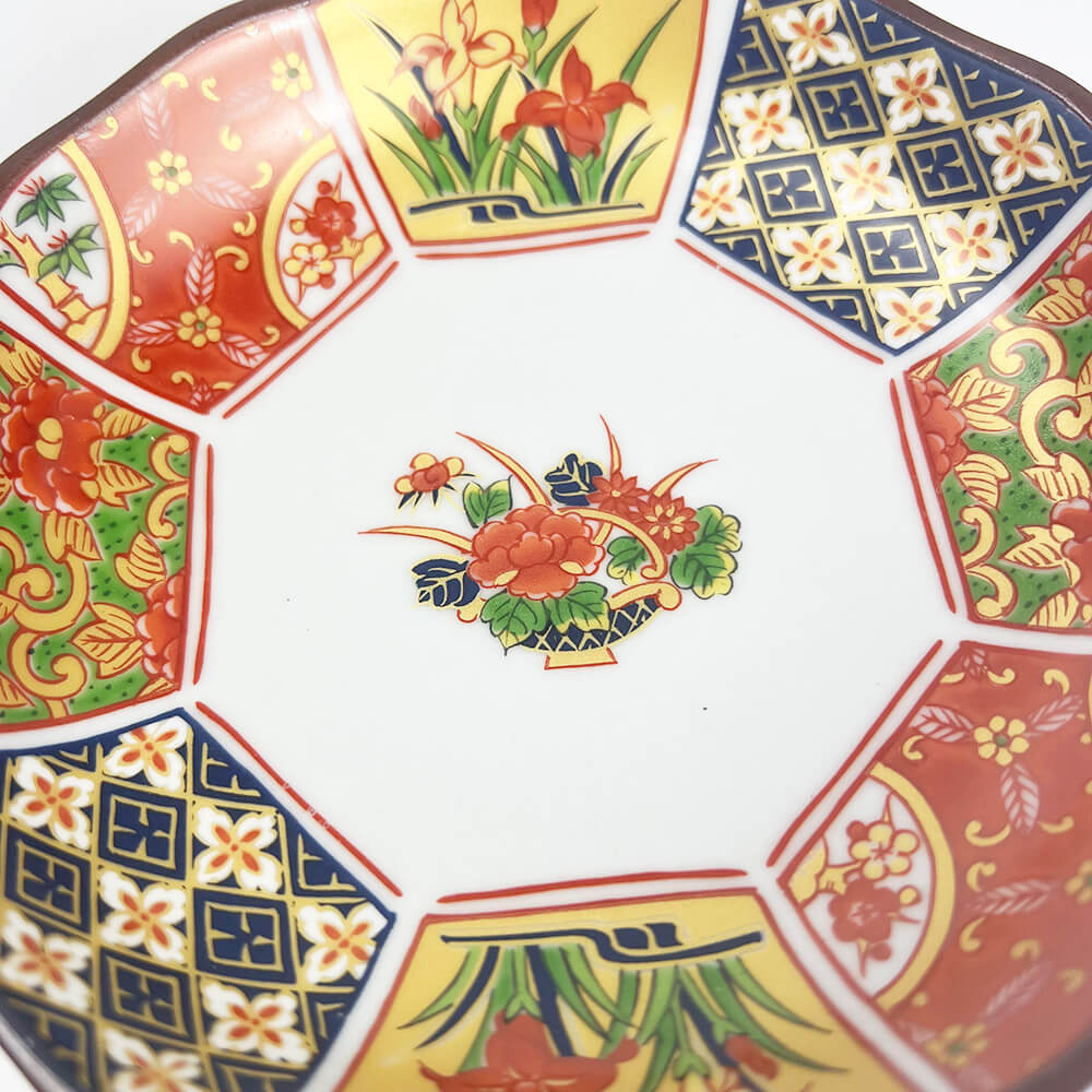 Arita Koimari Kinsai Gold Red Dish Set of 5 image 4