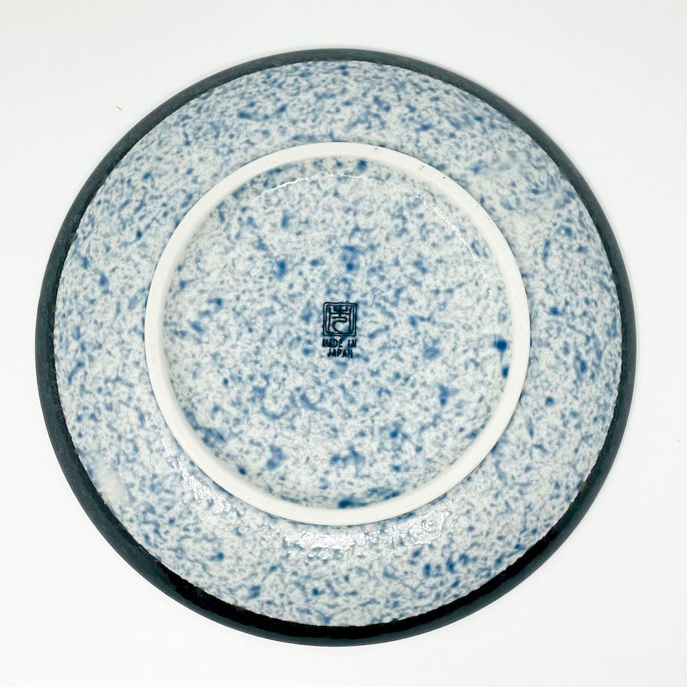 Navy Blue  Seigaiha Kukurite Plate  (9.5"D) image 3