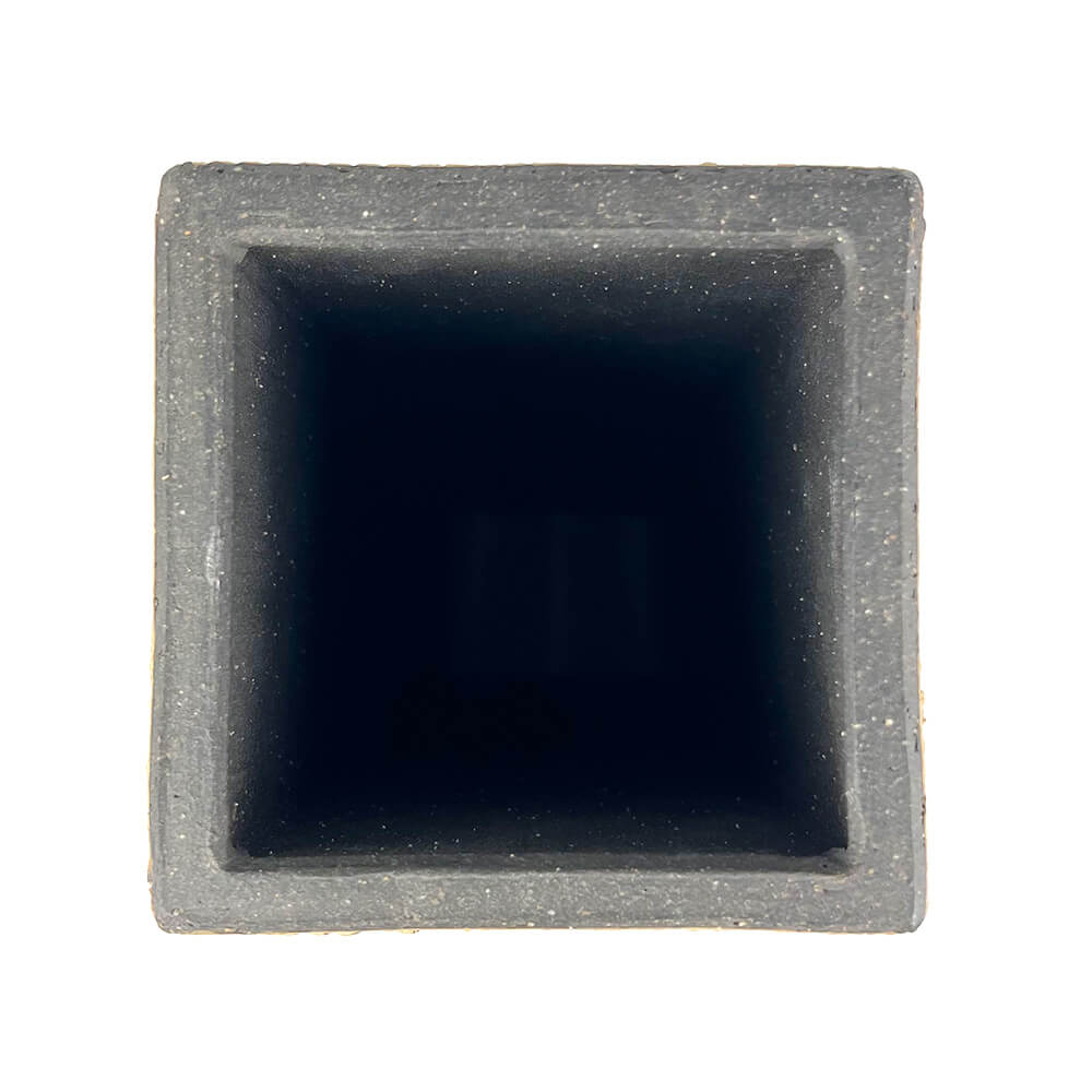 Shigaraki Rectangular Wave Pattern Vase (14.75"H) image 5