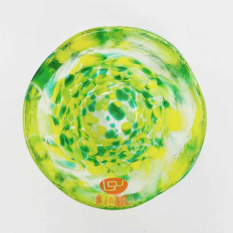 Tsugaru Vidro Glass Sake Cup<br>-Mountain Young Leaves image 4