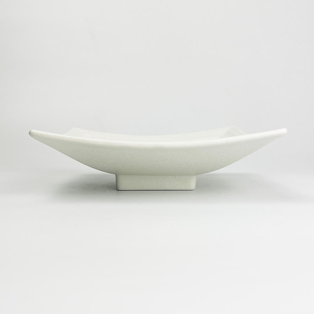 SQ. Shallow Bowl White (7.25"D) image 2