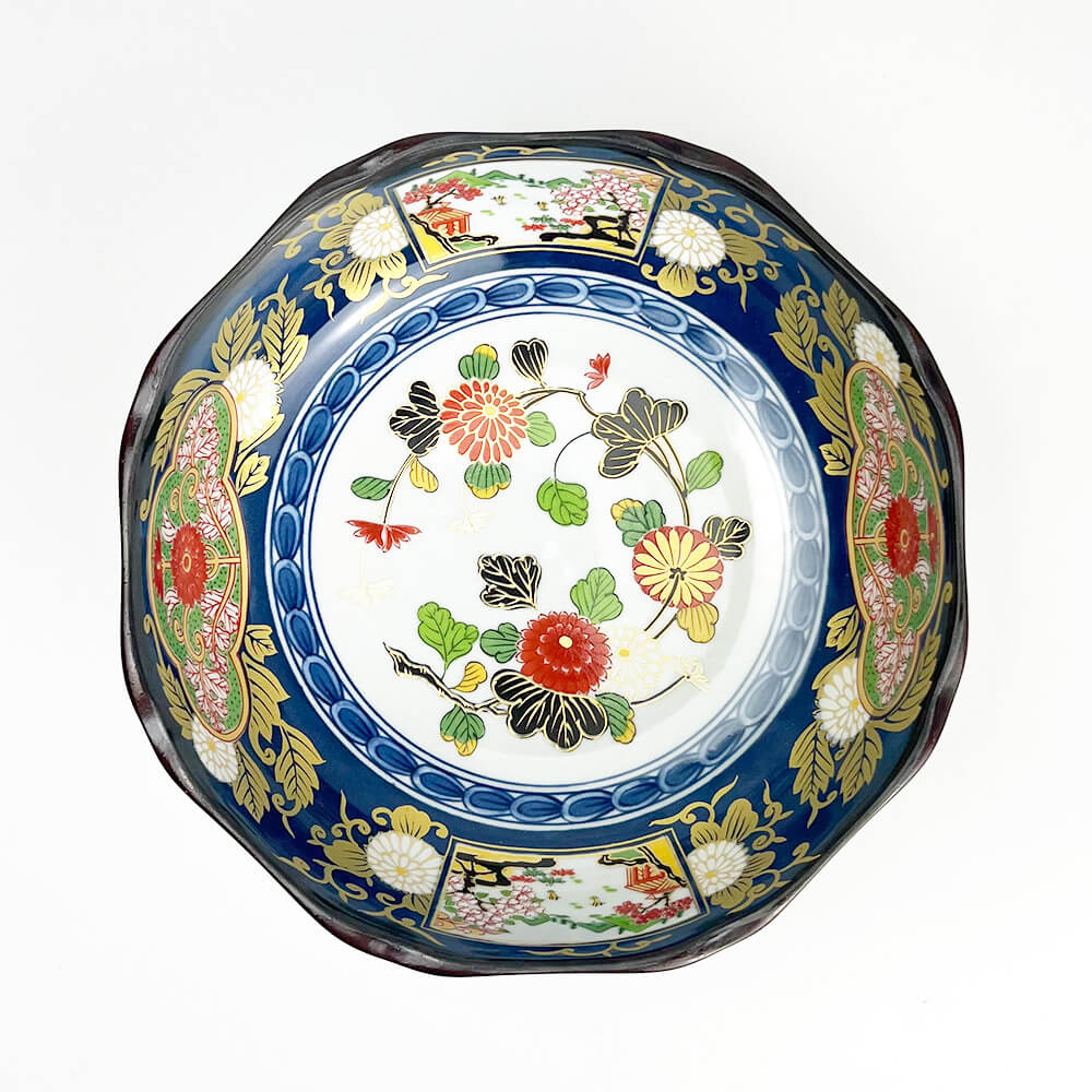 Arita Koimari Chrysanthemum Bowl (8.25"D) image 1