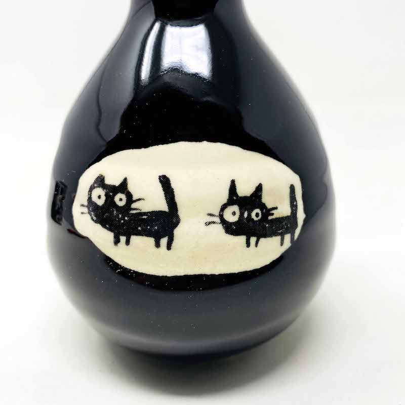 Sake Set 1:2 Cat/Black image 2
