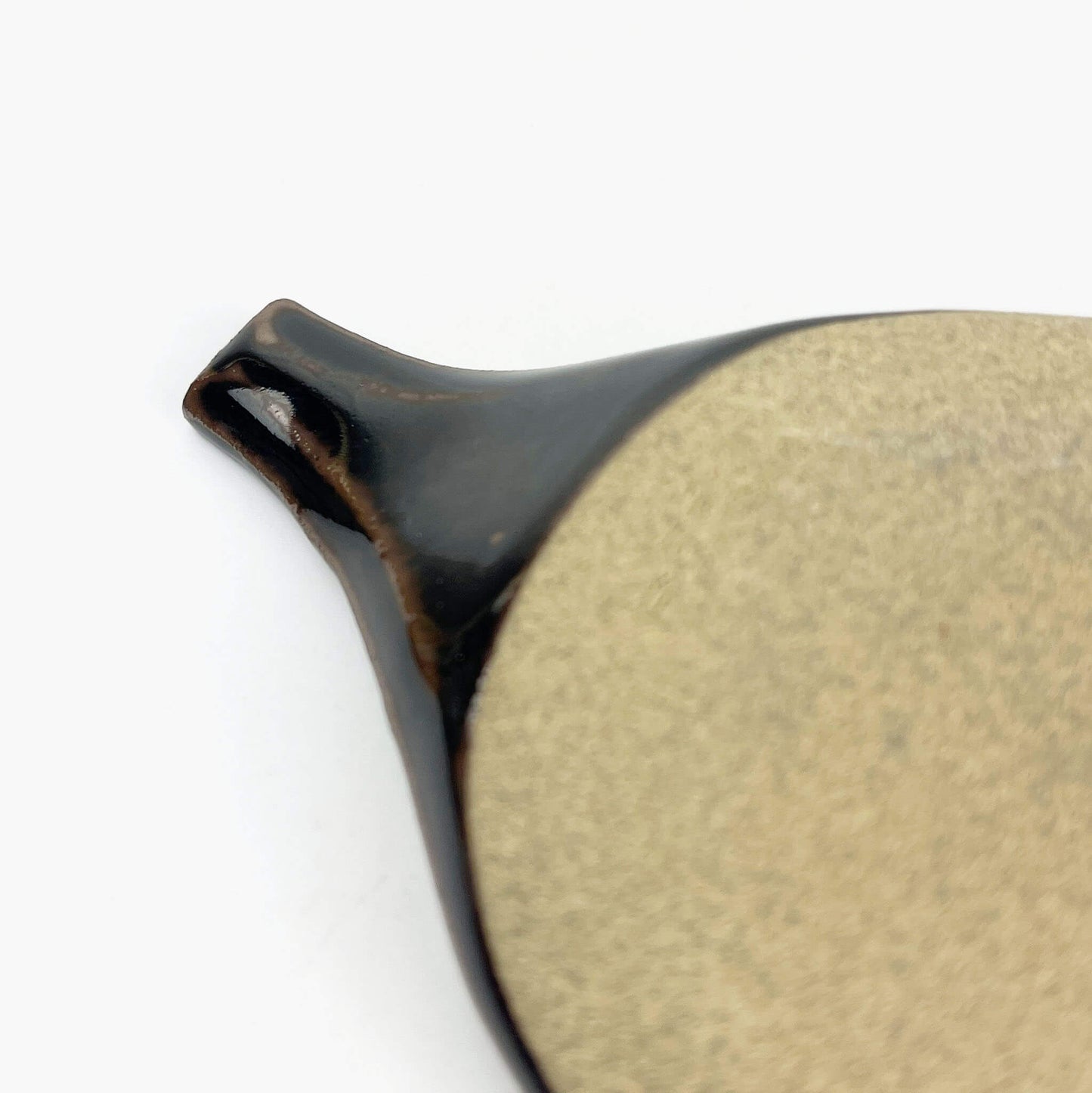 Mamezara Dish Bird Brown (4.5" x 3.5") by Keishuugama image 4