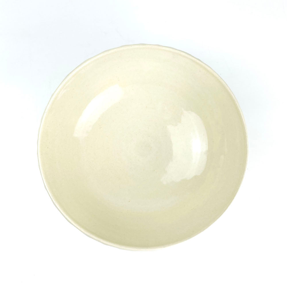 Bowl Jyomon White by Yasuko Maeda (8.75"D) image 3
