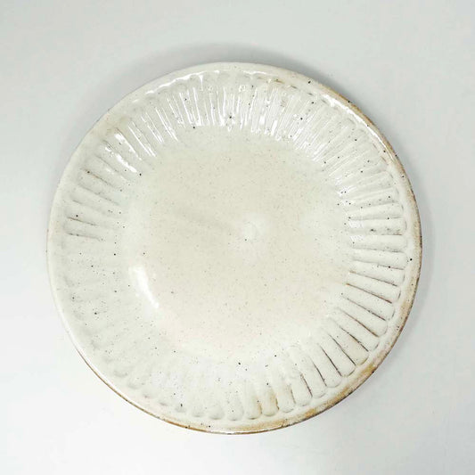 Kobiki Sogime 粉引削ぎ目 Plate (8.5"D) image 0