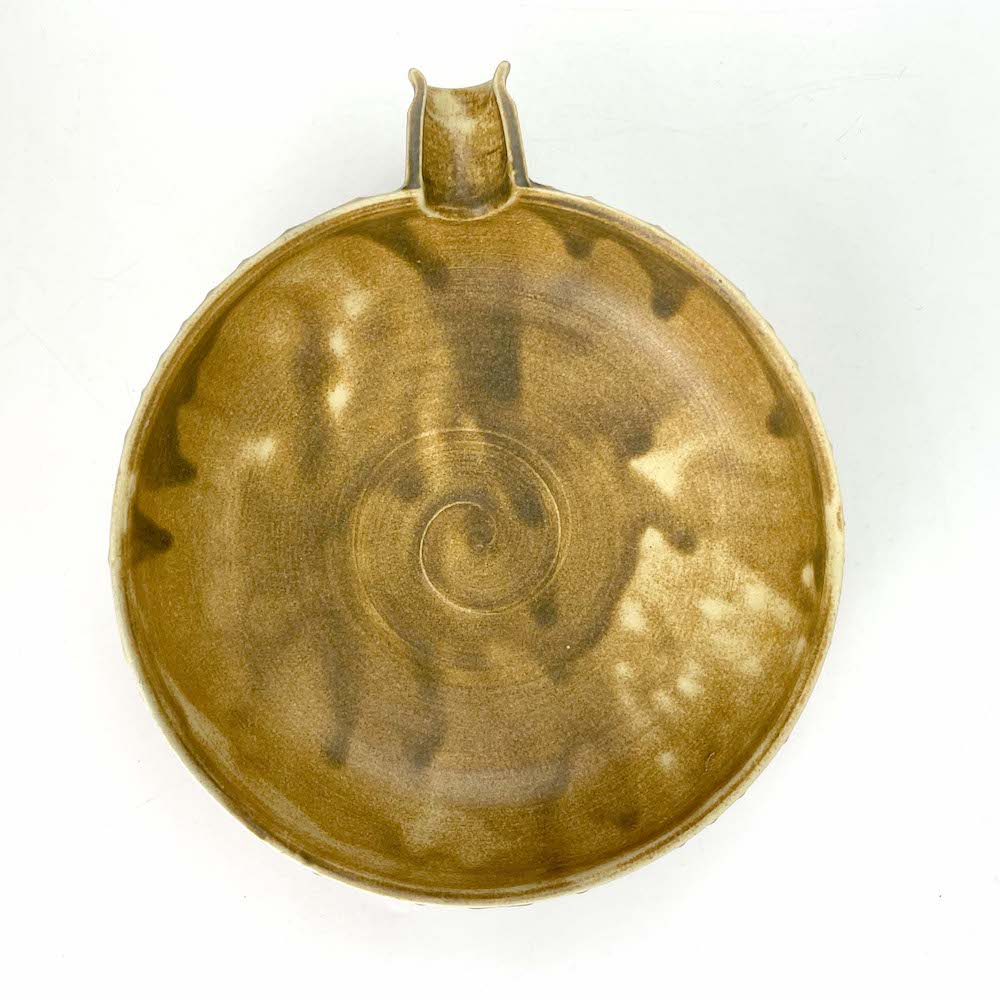 Katakuchi Bowl Jyomon Brown by Yasuko Maeda (7"D) image 4