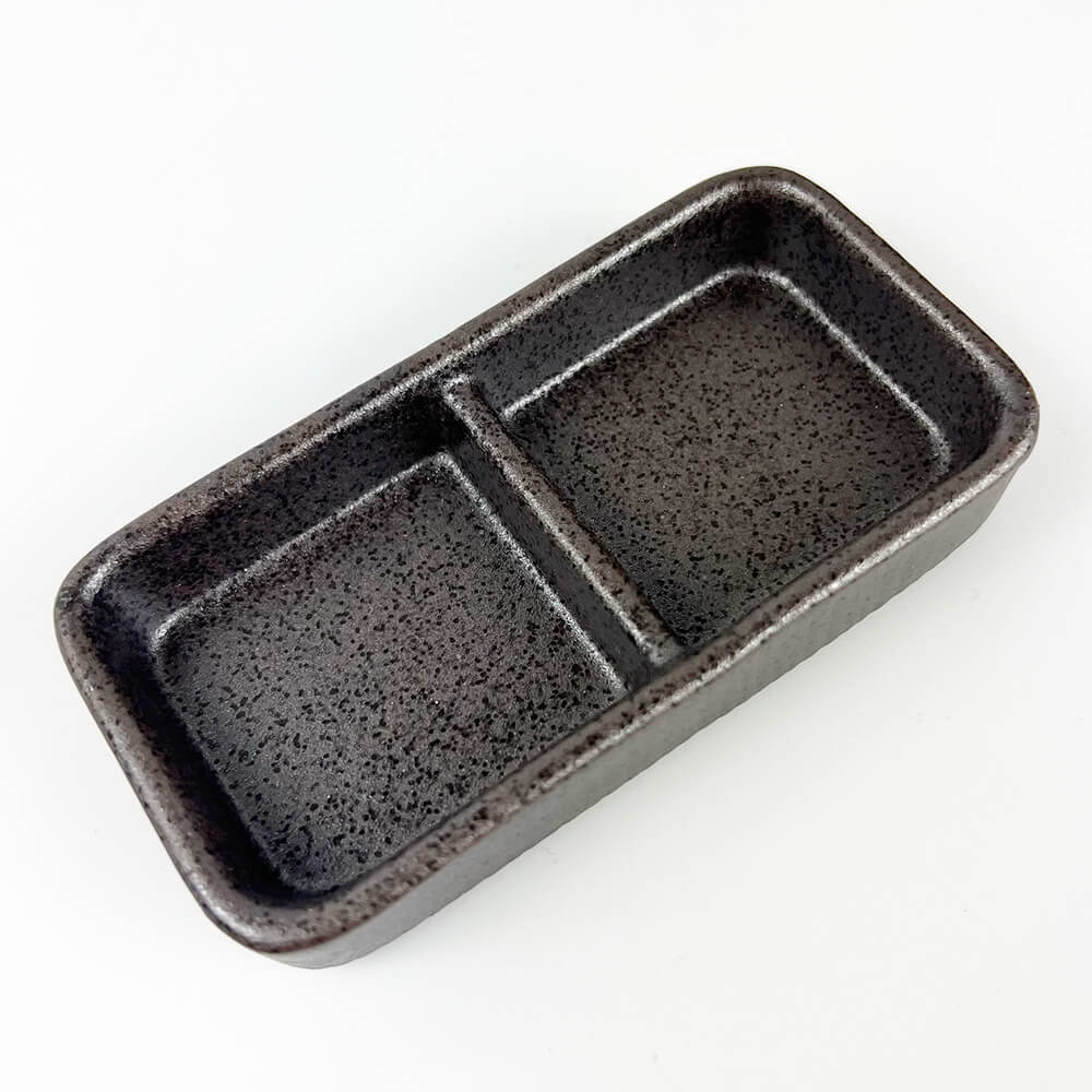 Condiment 2 Div. Dish Black (4.25"x2.25") image 4