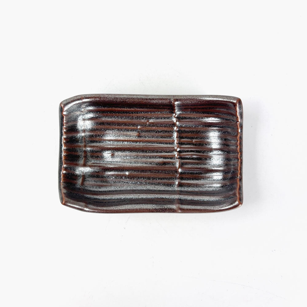 Kakuchoku Sauce Dish Sudare Small Tessa (3.75" x 2.5") image 1