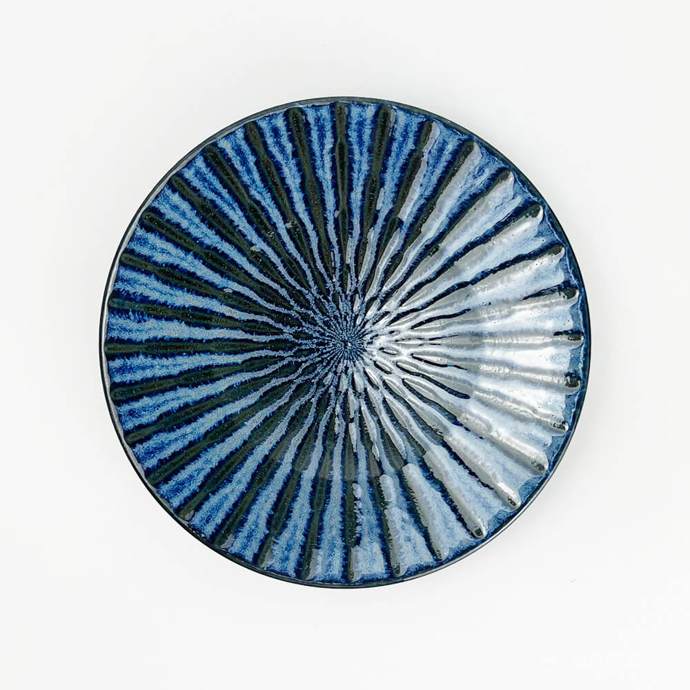 Navy Stripe Medium Plate (7.75"D) image 1