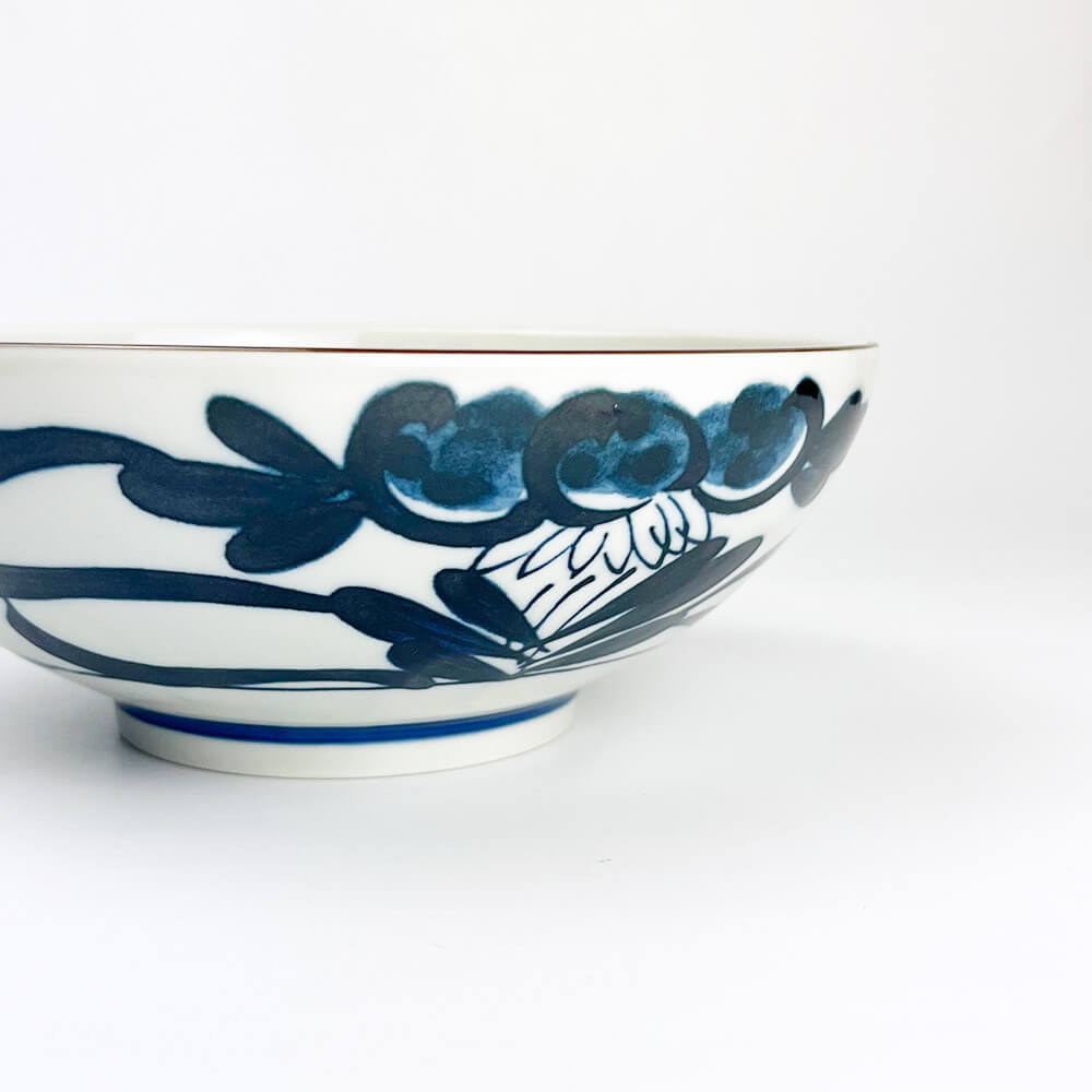 Blue Flower Ramen Bowl (8.25"D) image 6