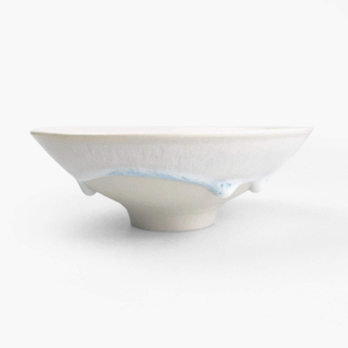 Bowl White Blue by Minoru Fukushima (5 3/4"D)