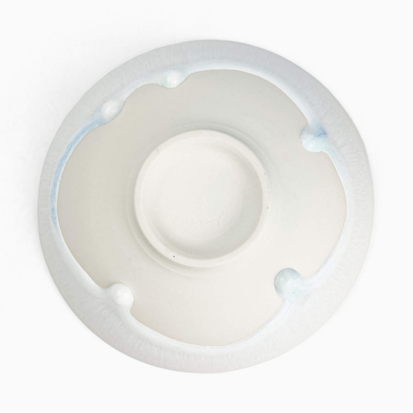 Bowl White Blue by Minoru Fukushima (5 3/4"D)