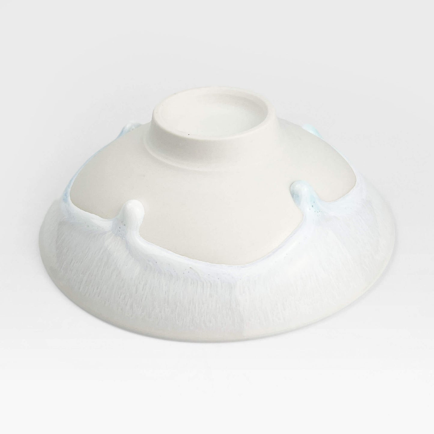 Bowl White Blue by Minoru Fukushima (5 3/4"D)