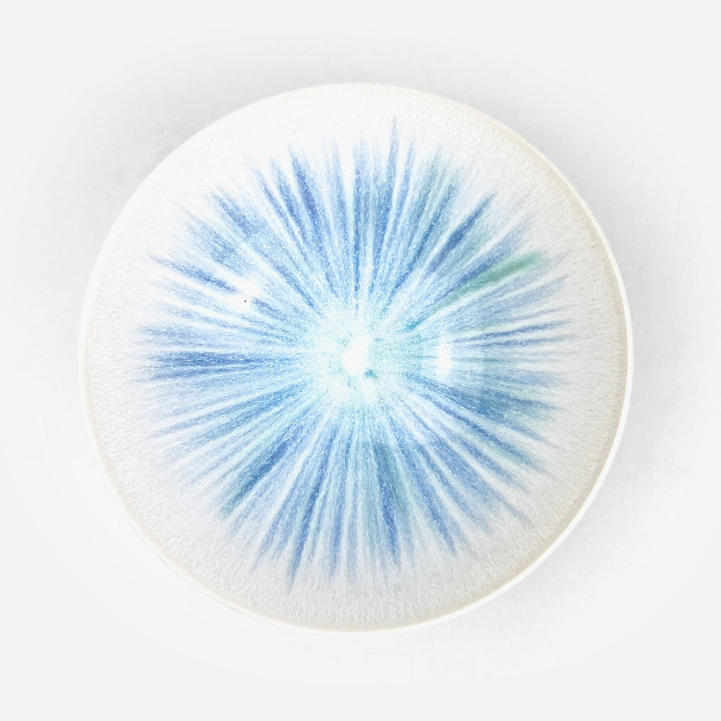 Bowl White/Blue by Minoru Fukushima (5.5"D)