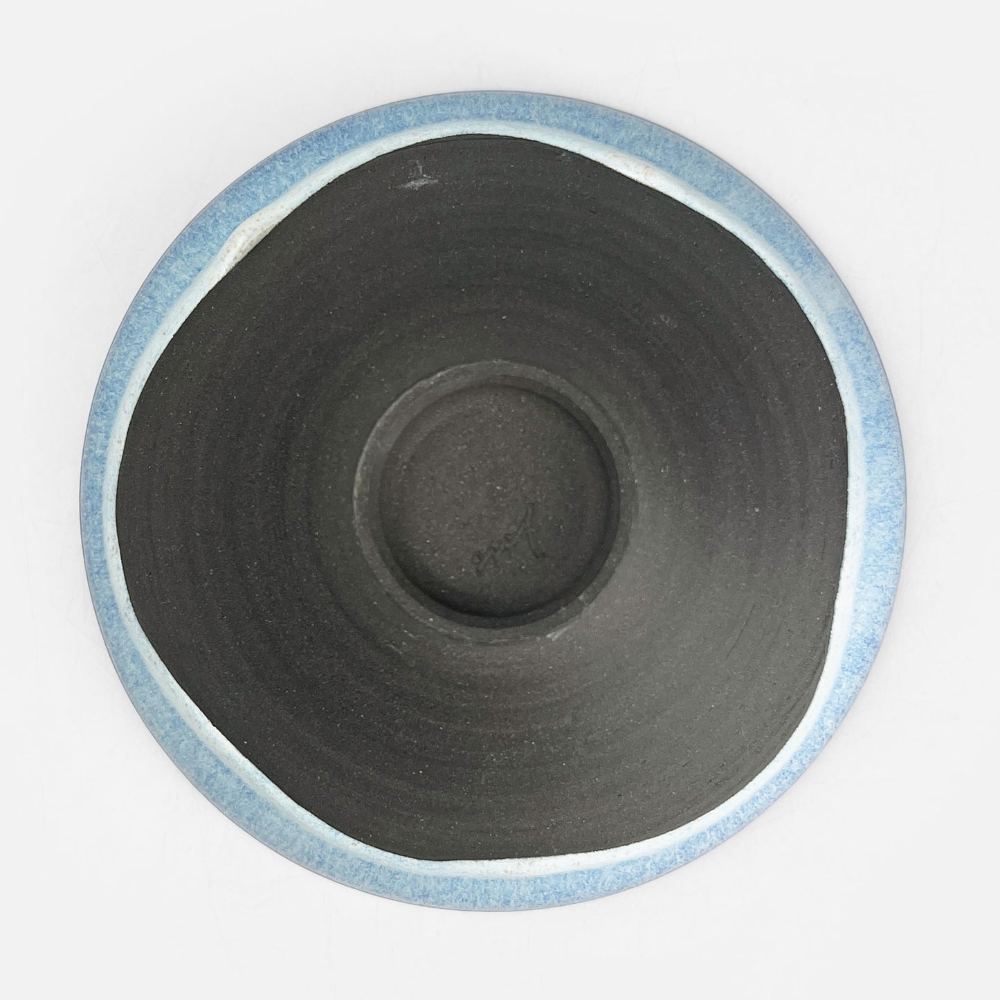 Bowl Aqua by Minoru Fukushima (7.25"D)