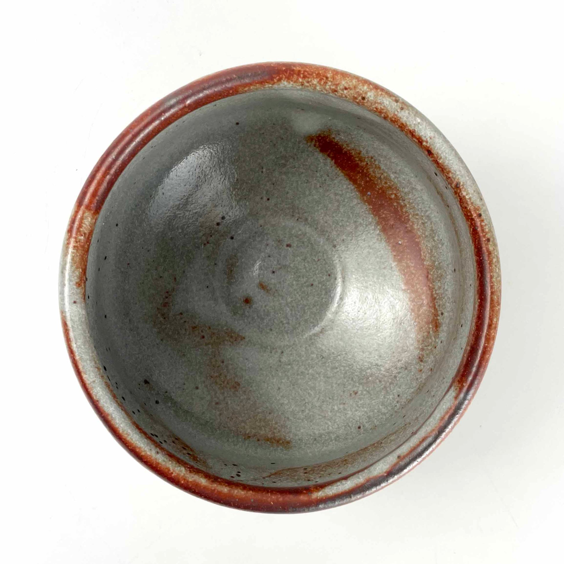 Matcha Bowl Nezumi Shino (4.5"D) image 3