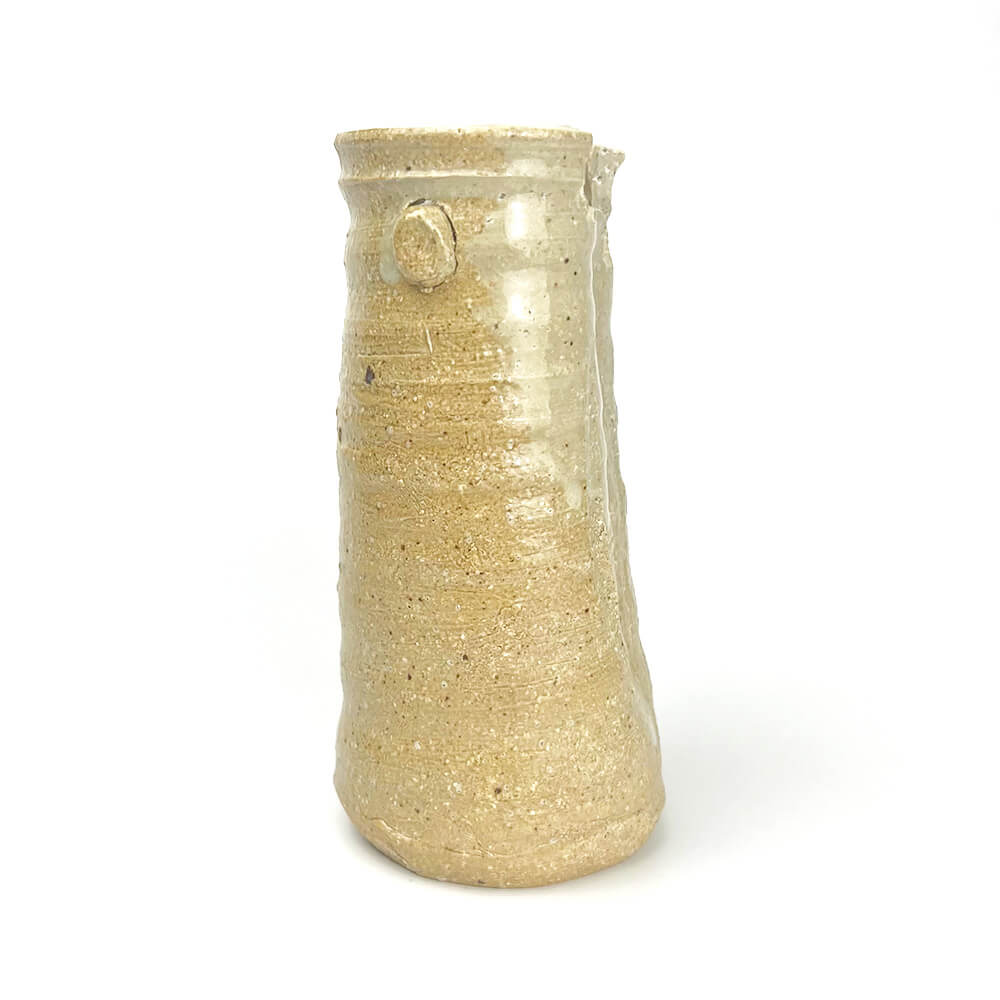 Shigaraki Small Bucket Beige Vase  (5.5"H) image 3