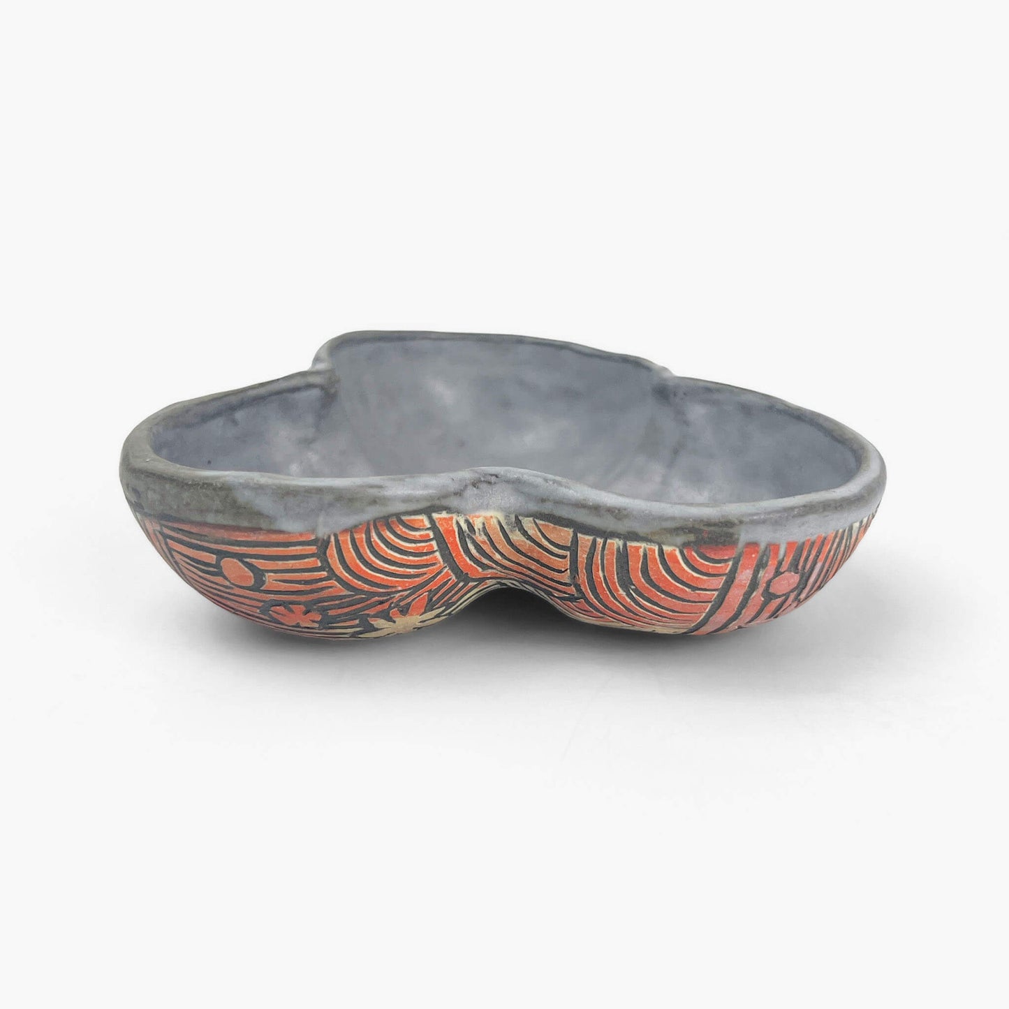 3div. bowl by Yukiko Hagiwara (3.75" x 1.25")