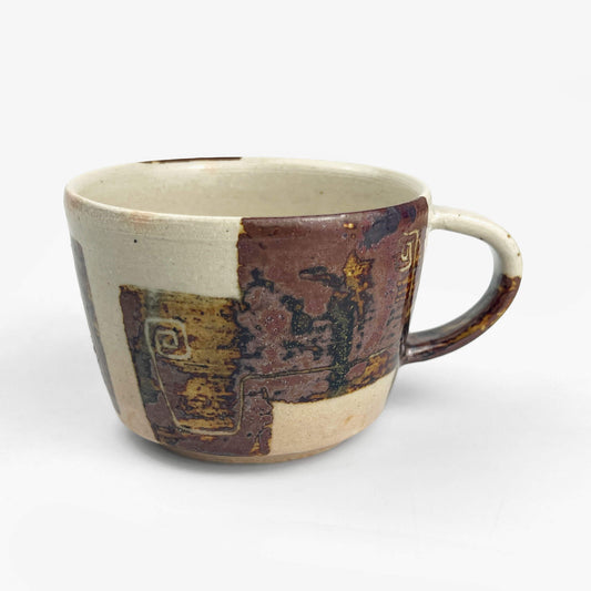 Mug white/Brown (7oz) by Yasuko Maeda