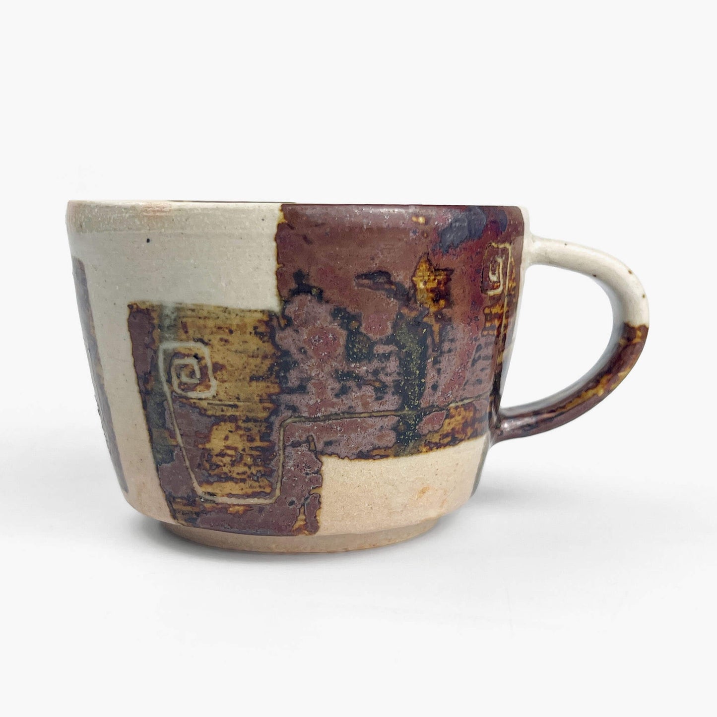 Mug white/Brown (7oz) by Yasuko Maeda