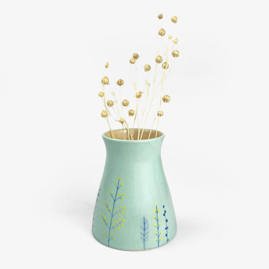 Vase Mimoza Light Blue (3.25"D x 4"H) by Naomi Kitamura
