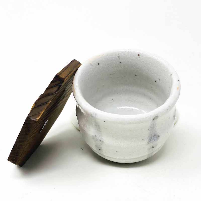 Mushiwan w/Wooden Cover White (3"x 2.5"H) image 4