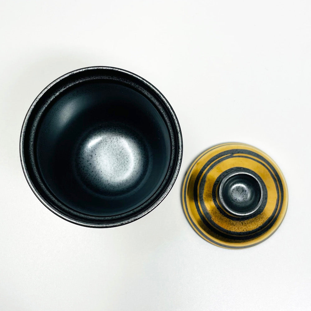 Cov. Soup Bowl Tenmoku Komasuji (4 fl.oz) image 4