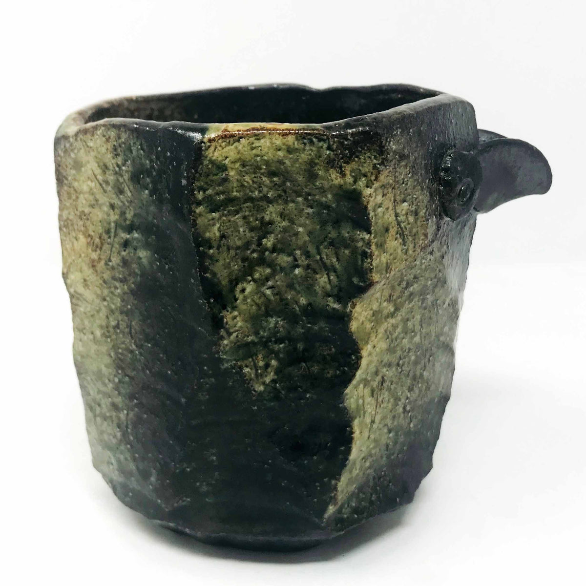 Yakishime Sake Container  (4.25"H) by Bunga Yamamoto