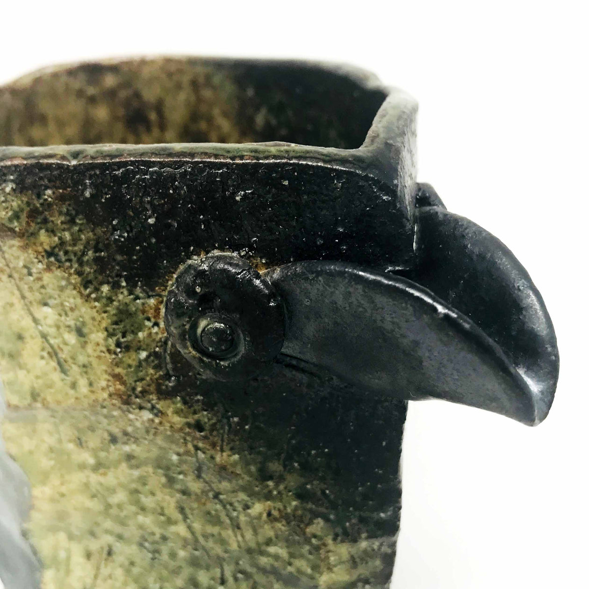 Yakishime Sake Container  (4.25"H) by Bunga Yamamoto