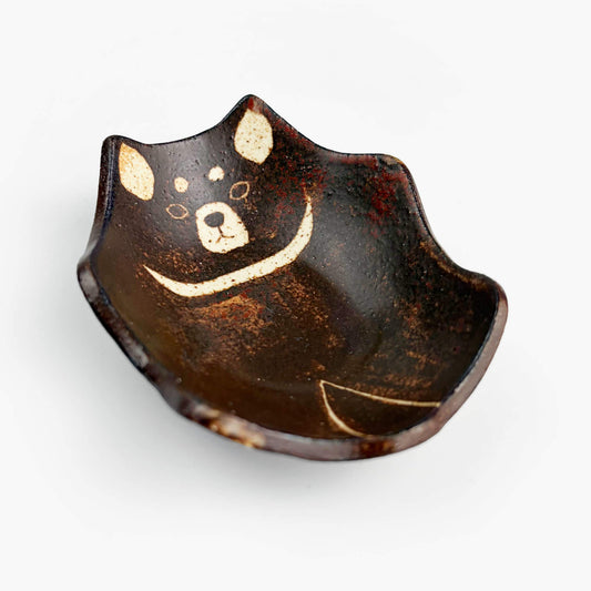 Animal Small Dish Moon Bear (3.5" x 3") by Yoji Horikoshi