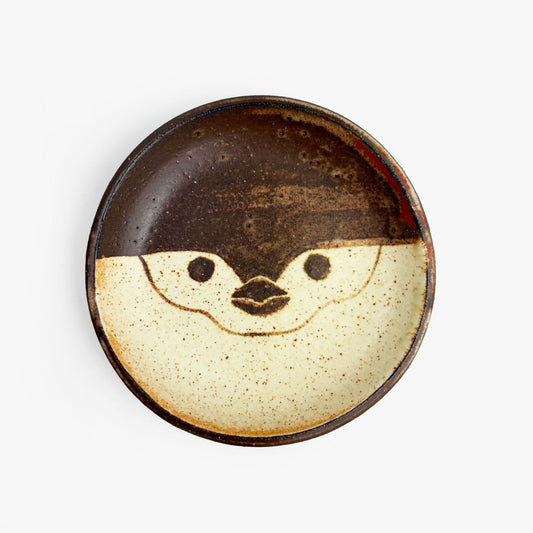 Plate Chinstrap Penguin (3.5"D) by Yoji Horikoshi