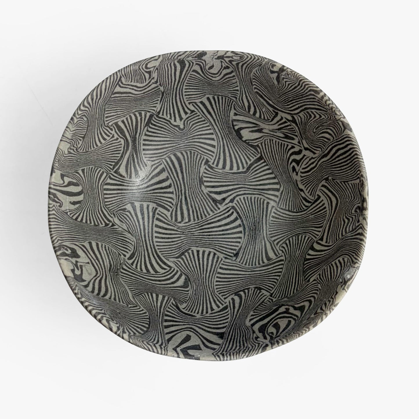 Nerikomi Bowl Black by Chizuru Ono (4.25"D)