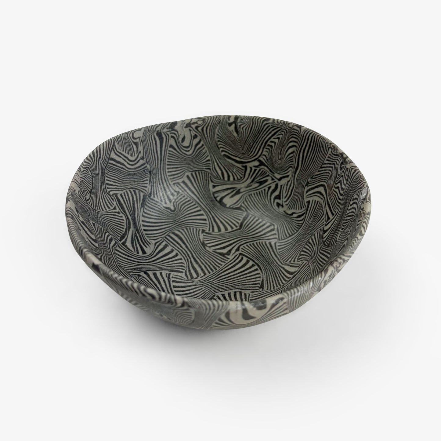 Nerikomi Bowl Black by Chizuru Ono (4.25"D)