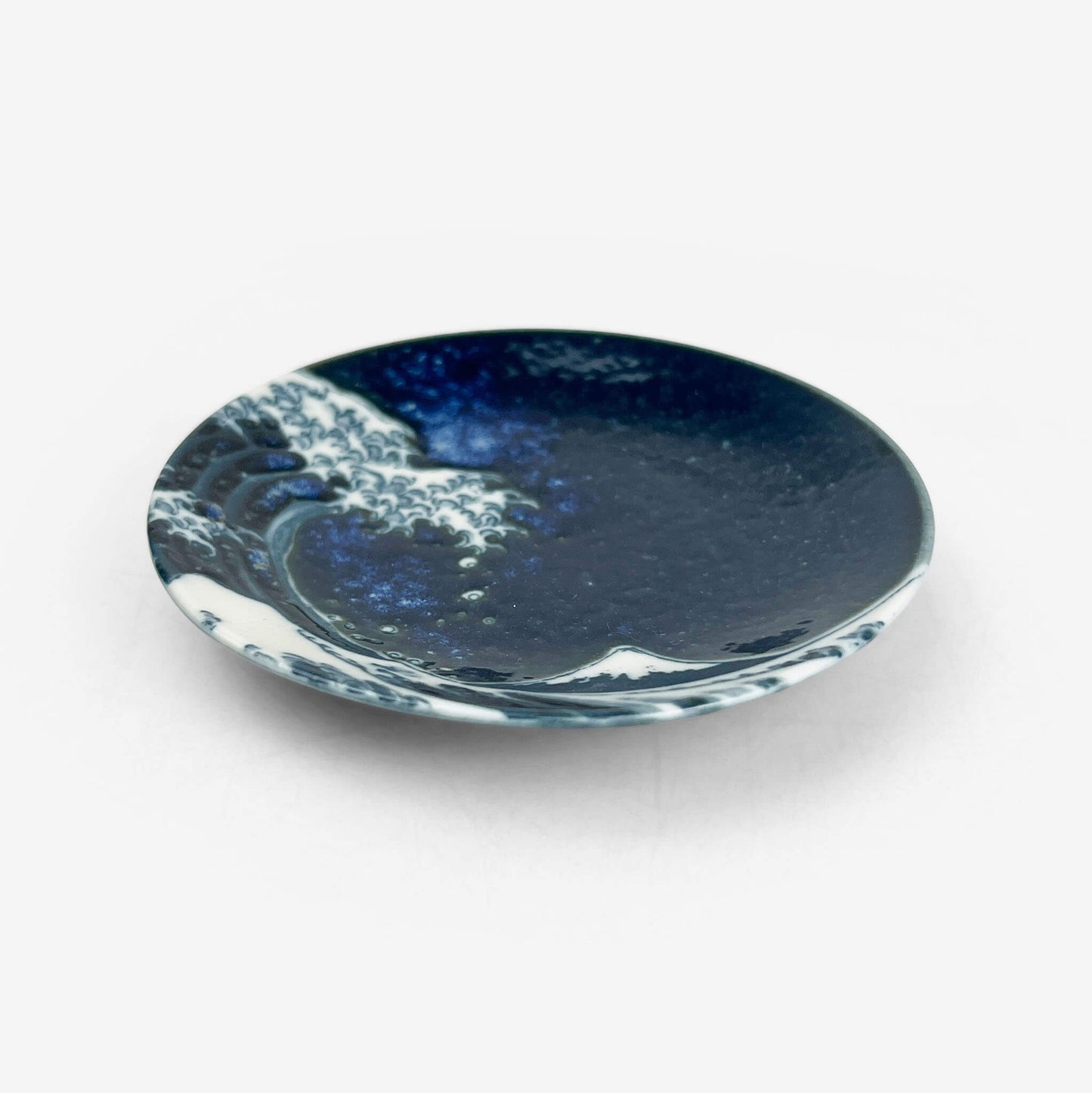 Hokusai Wave Dish (3"D )