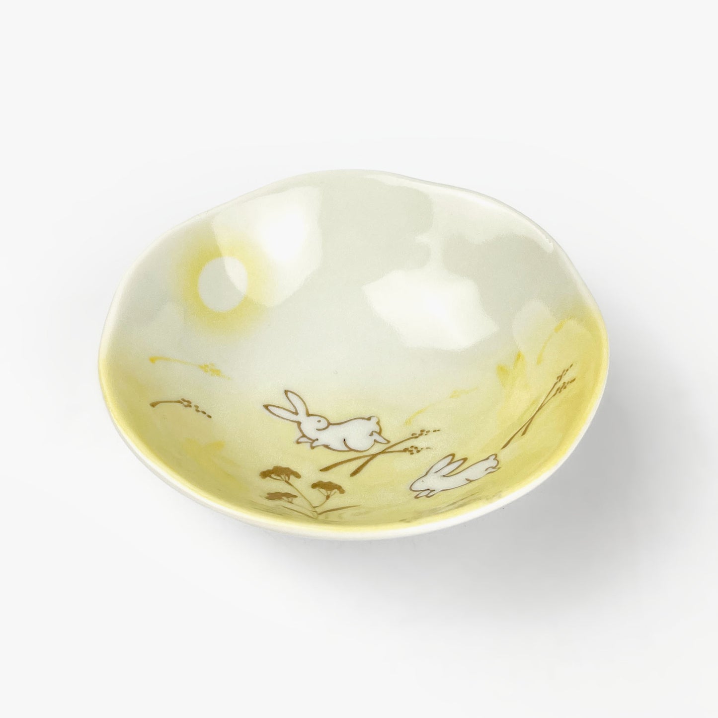 Kozuke Dish Tsuki Usagi (4.5"D)