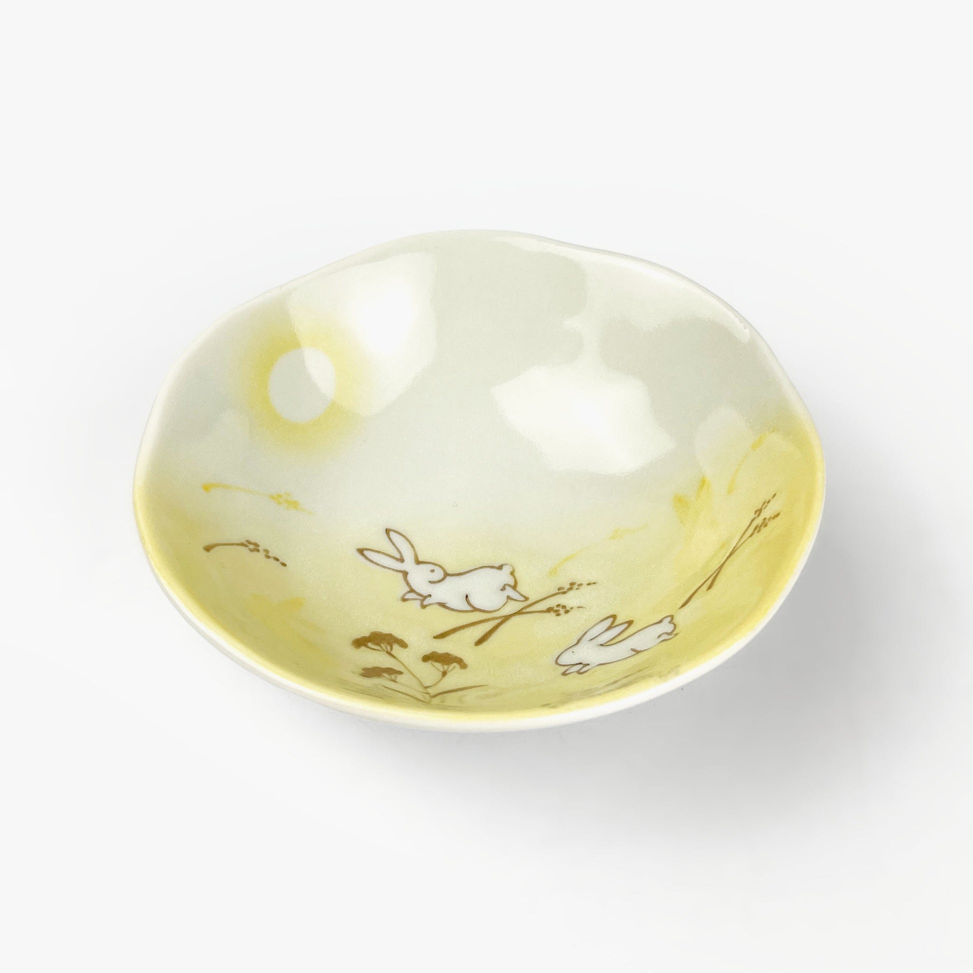 Kozuke Dish Tsuki Usagi (4.5"D)