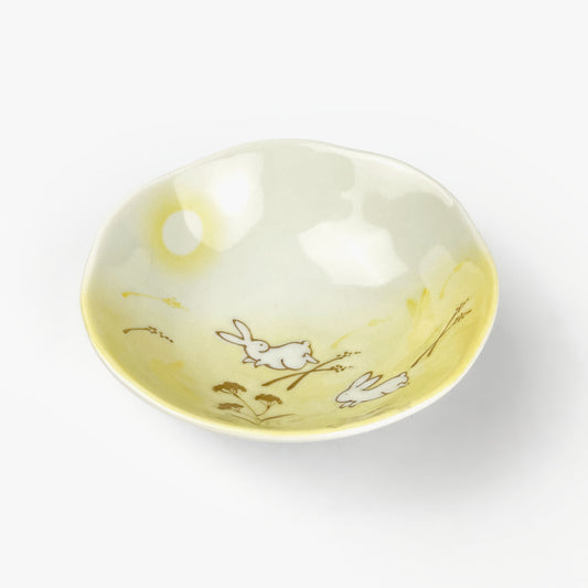 Kozuke Dish Tsuki Usagi (4.5"D)