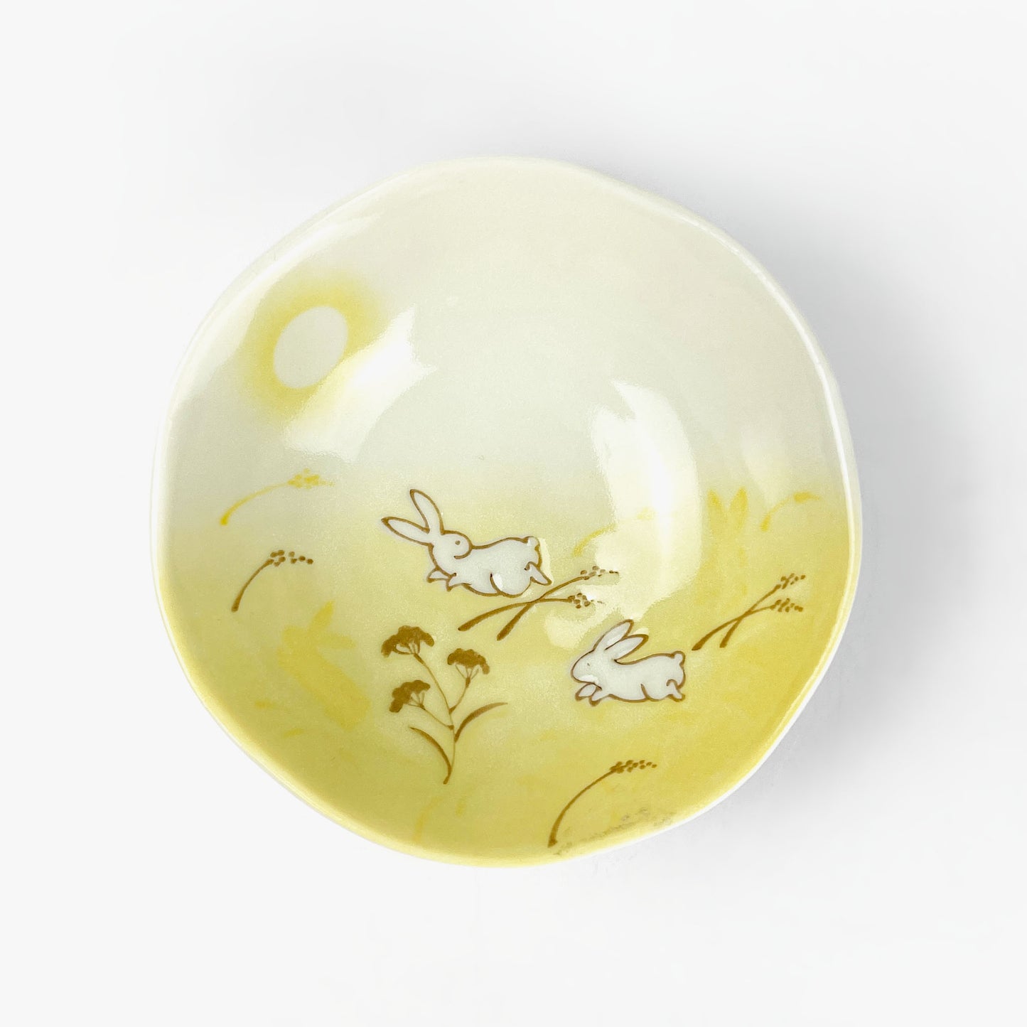 Kozuke Dish Tsuki Usagi (4.5"D)