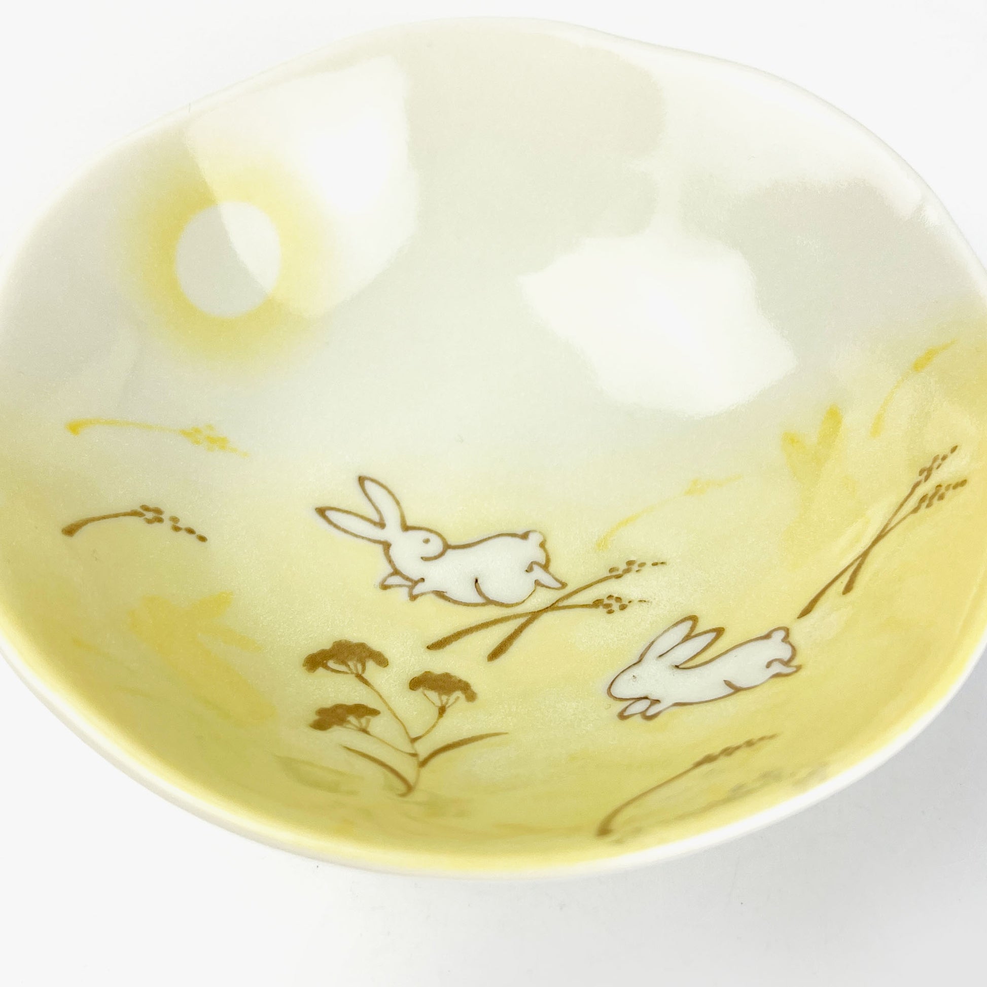 Kozuke Dish Tsuki Usagi (4.5"D)