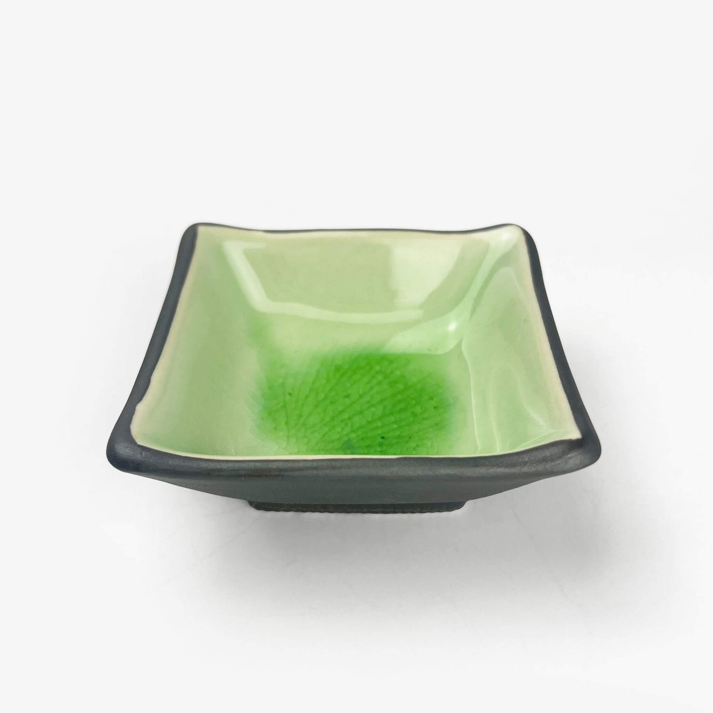 Sq. Kozuke Dish Green (3.5"D)