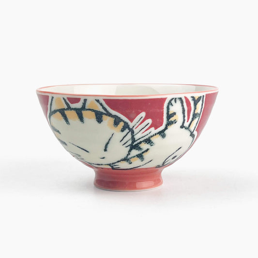 Rice Bowl Toraneko Red (4.5"D)