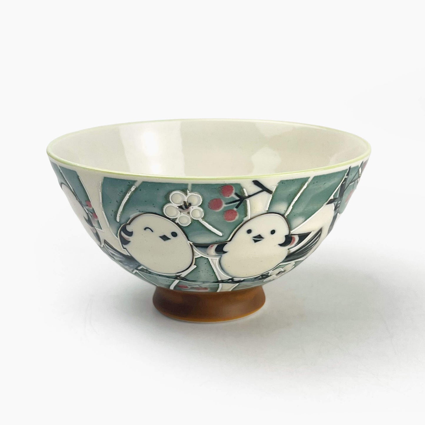 Rice Bowl Shima-enaga Bird Green (5"D)