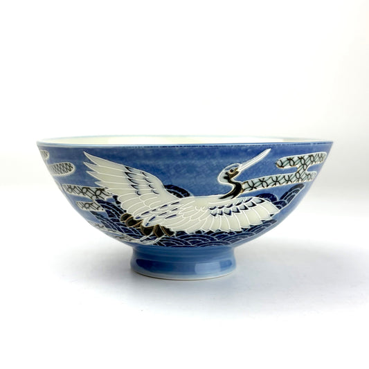Crane Blue Rice Bowl Large (5.5"D)