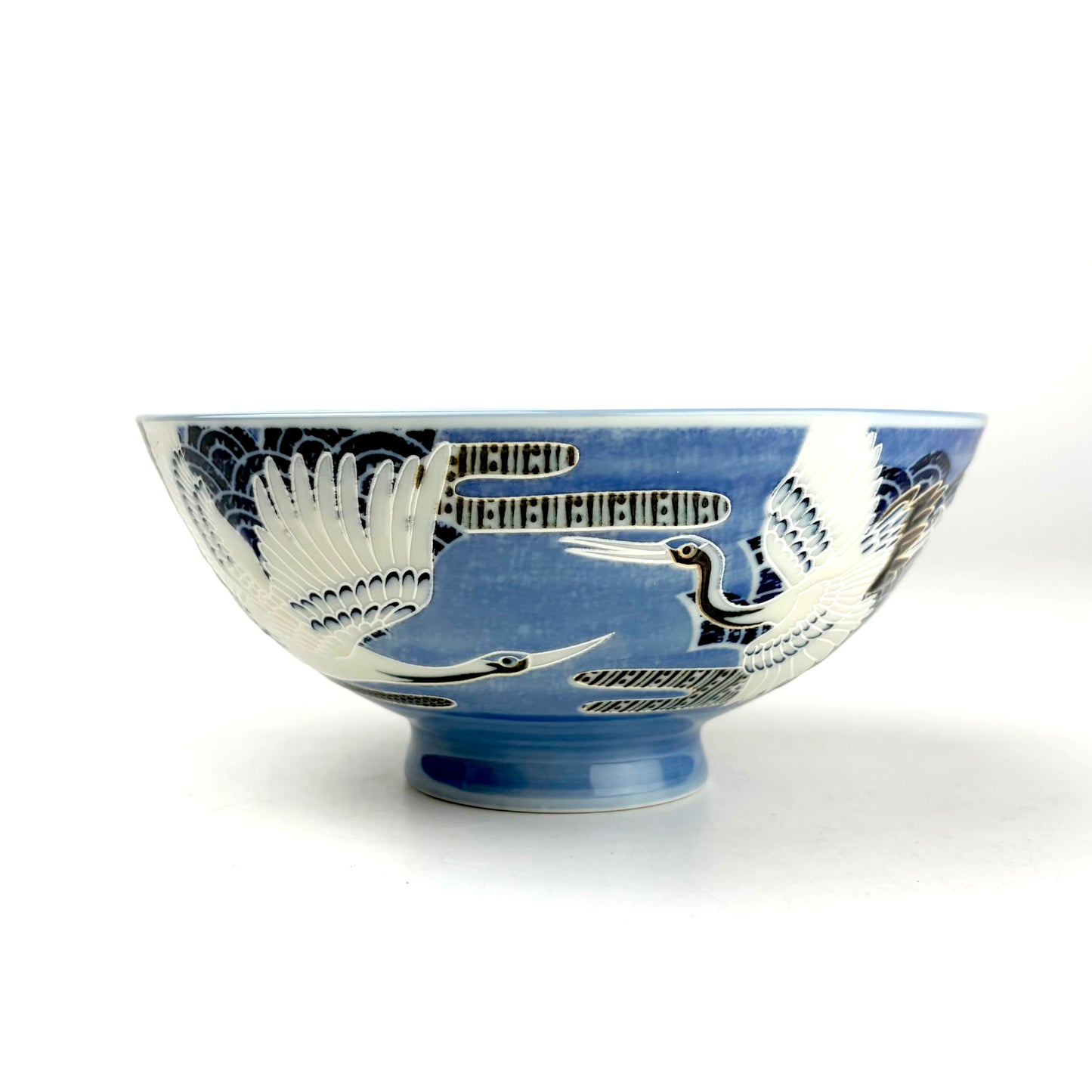Crane Blue Rice Bowl Large (5.5"D)
