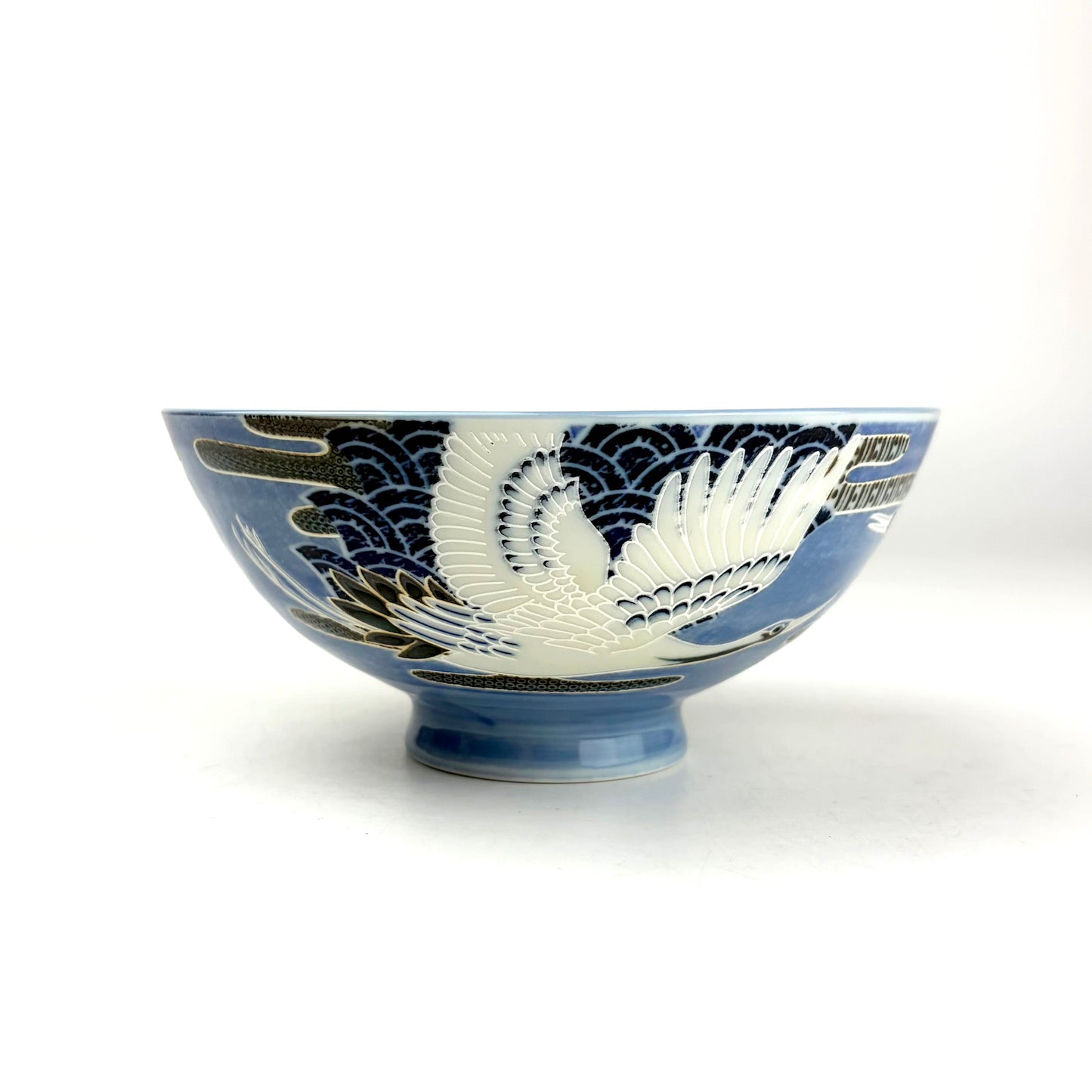 Crane Blue Rice Bowl Large (5.5"D)