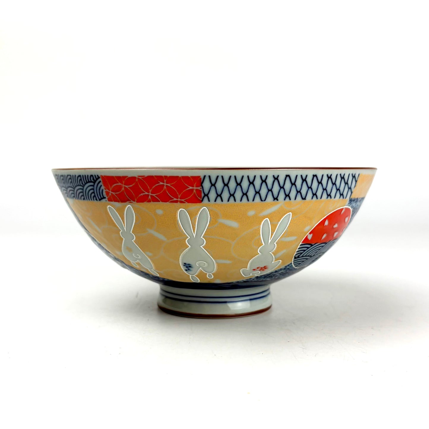 Hanayume Rabbit Rice Bowl Large (5.5"D)