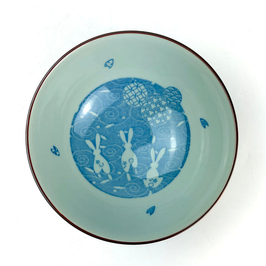 Hanayume Rabbit Rice Bowl Large (5.5"D)