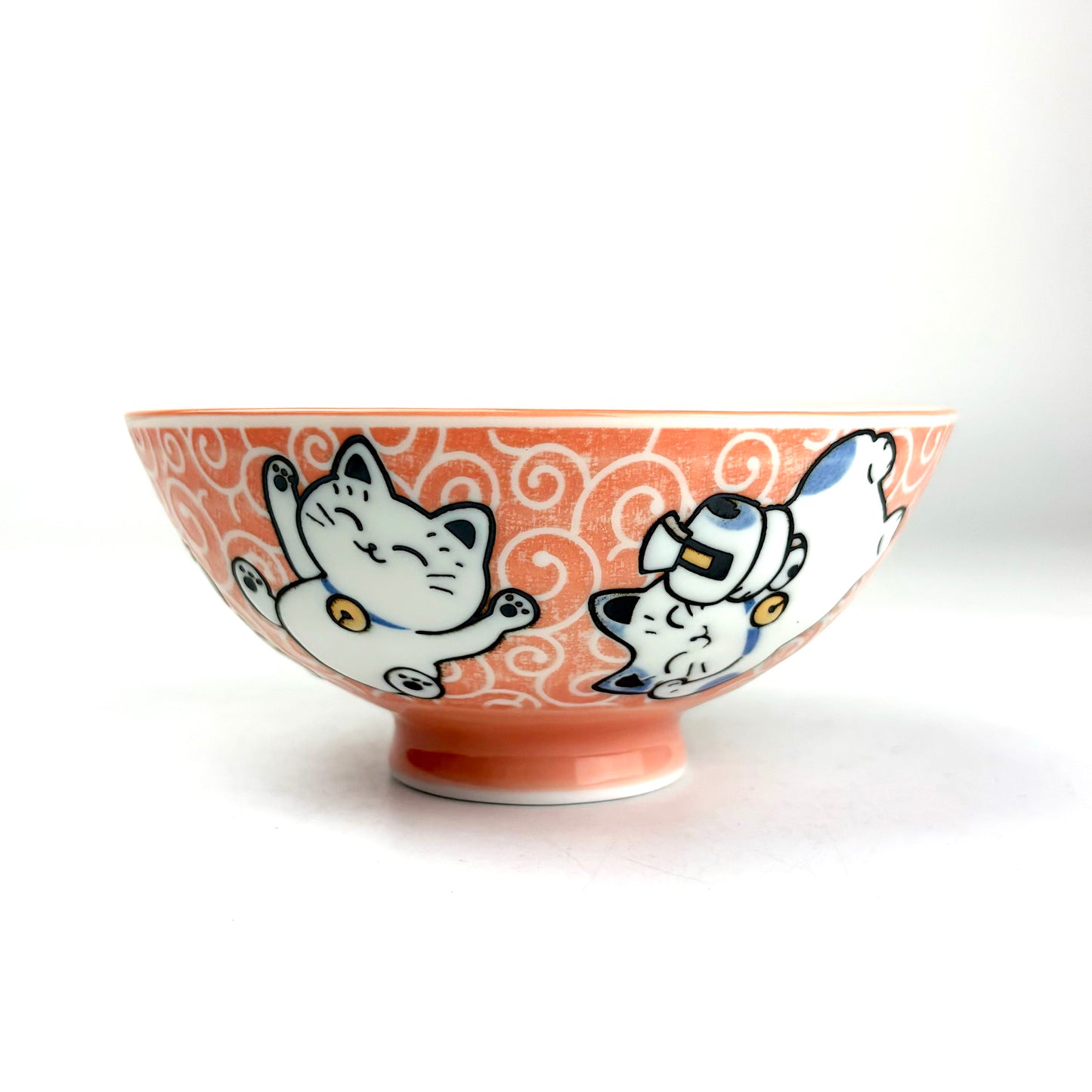 Manekineko Pink Rice Bowl Large (5.5"D)