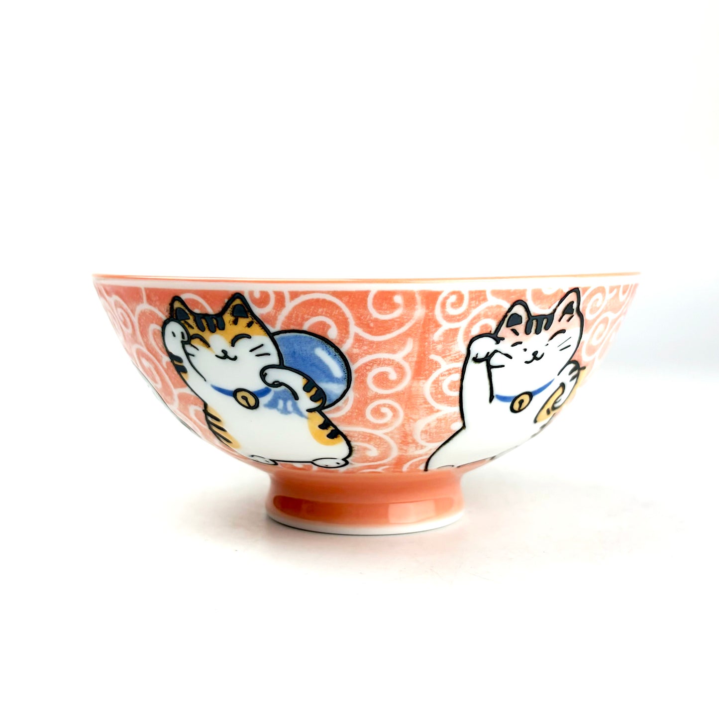Manekineko Pink Rice Bowl Large (5.5"D)
